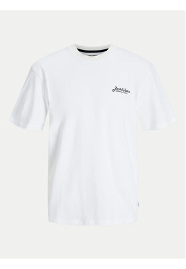 Jack & Jones - Jack&Jones Komplet t-shirt i szorty sportowe Beau 12277466 Biały Relaxed Fit. Kolor: biały. Materiał: bawełna. Styl: sportowy