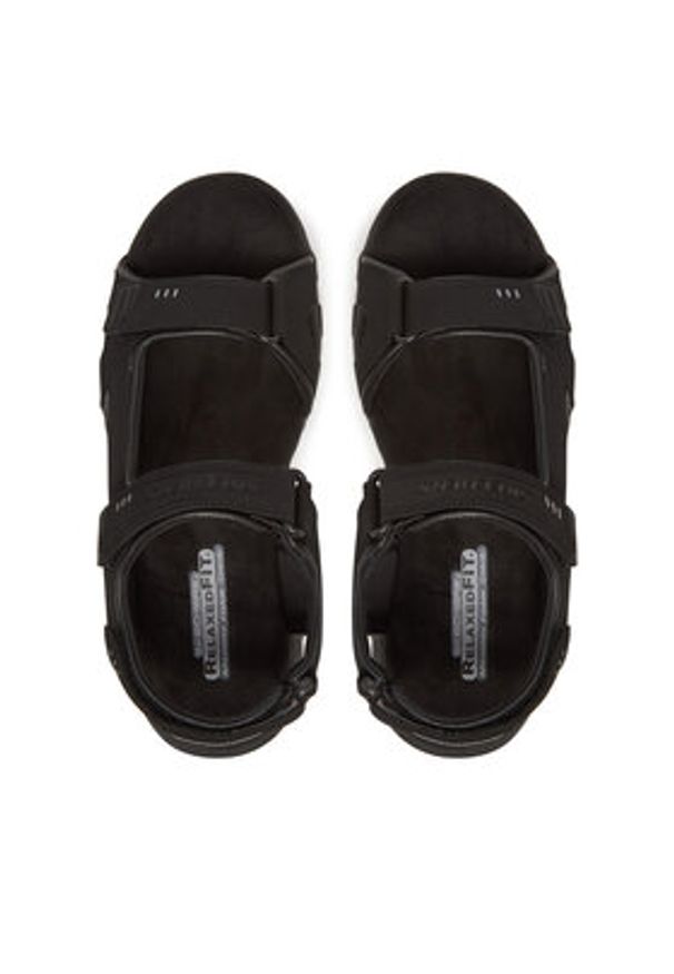 skechers - Skechers Sandały Garver-Louden 64487/BLK Czarny. Kolor: czarny. Materiał: skóra