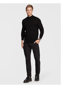 Calvin Klein Sweter Superior K10K110424 Czarny Regular Fit. Kolor: czarny. Materiał: wełna