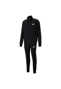 Puma - Dres Męski Gładki. Kolor: czarny. Materiał: dresówka. Wzór: gładki
