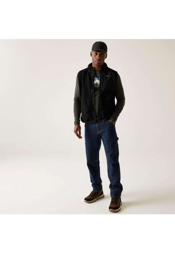 Regatta - Kamizelka męska polarowa Frankie Borg. Kolor: czarny. Materiał: polar