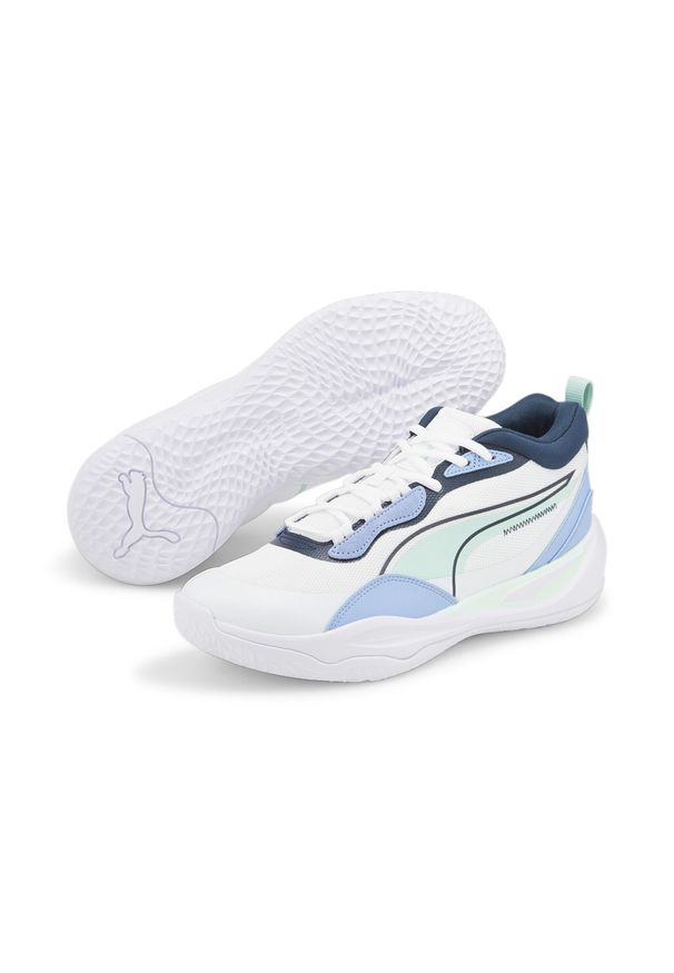 Buty koszykarskie męskie Puma Playmaker Pro. Kolor: wielokolorowy, zielony. Materiał: materiał, syntetyk