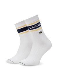 Lacoste Zestaw 2 par wysokich skarpet unisex RA9304 Biały. Kolor: biały. Materiał: materiał, bawełna #5