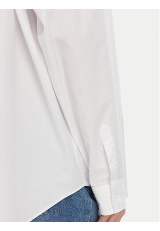 Hugo - HUGO Koszula 50537159 Biały Oversize. Kolor: biały. Materiał: bawełna