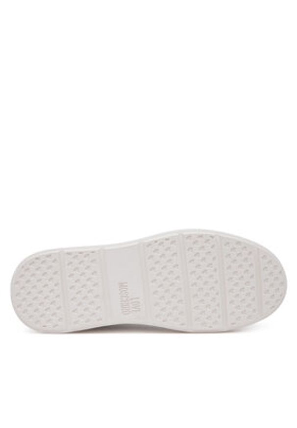 Love Moschino - LOVE MOSCHINO Sneakersy JA15184G1MIAC10A Biały. Kolor: biały. Materiał: skóra