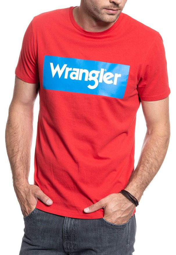 Wrangler - WRANGLER SS LOGO TEE FORMULA RED W742FKXWO 112131089