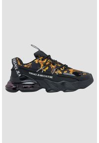 Versace Jeans Couture - VERSACE JEANS COUTURE Czarne męskie sneakersy Fondo Nomo Dis. 15. Kolor: czarny