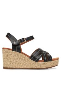 Clarks Espadryle Sabina Strap 26181462 Czarny. Kolor: czarny. Materiał: skóra