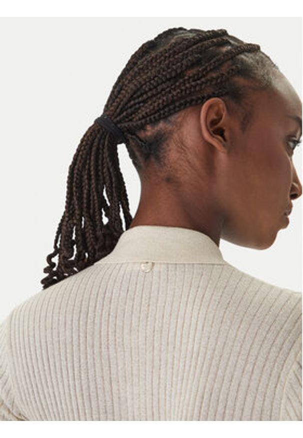 Liu Jo Polo WA6285 MS46J Beżowy Slim Fit. Typ kołnierza: polo. Kolor: beżowy. Materiał: wiskoza