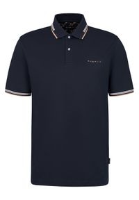 Bugatti Polo 8150-75031C Granatowy Regular Fit. Typ kołnierza: polo. Kolor: niebieski. Materiał: syntetyk #1