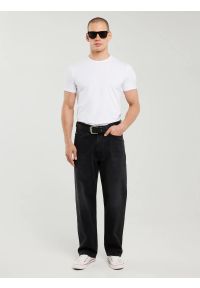 Big-Star - Jeansy męskie loose czarne Isaac Workwear 914. Okazja: na co dzień. Stan: podwyższony. Kolor: czarny. Styl: sportowy, casual #3