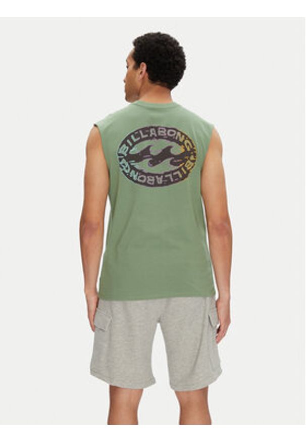 Billabong Tank top EBYZT00305 Zielony Regular Fit. Kolor: zielony. Materiał: bawełna