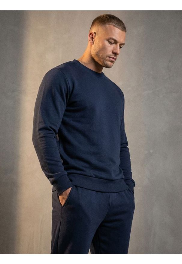 Sinsay - Bluza crewneck z domieszką bawełny - szary. Kolor: szary. Materiał: bawełna