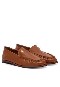 TOMMY HILFIGER - Tommy Hilfiger Lordsy Leather Ruched Toe Loafers FW0FW09250 Brązowy. Kolor: brązowy. Materiał: skóra #3