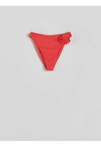 Reserved - Dół od bikini - koralowy. Kolor: pomarańczowy. Materiał: materiał. Wzór: gładki