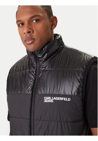 Karl Lagerfeld Jeans Kamizelka B1M15043 Czarny Regular Fit. Kolor: czarny. Materiał: syntetyk #4