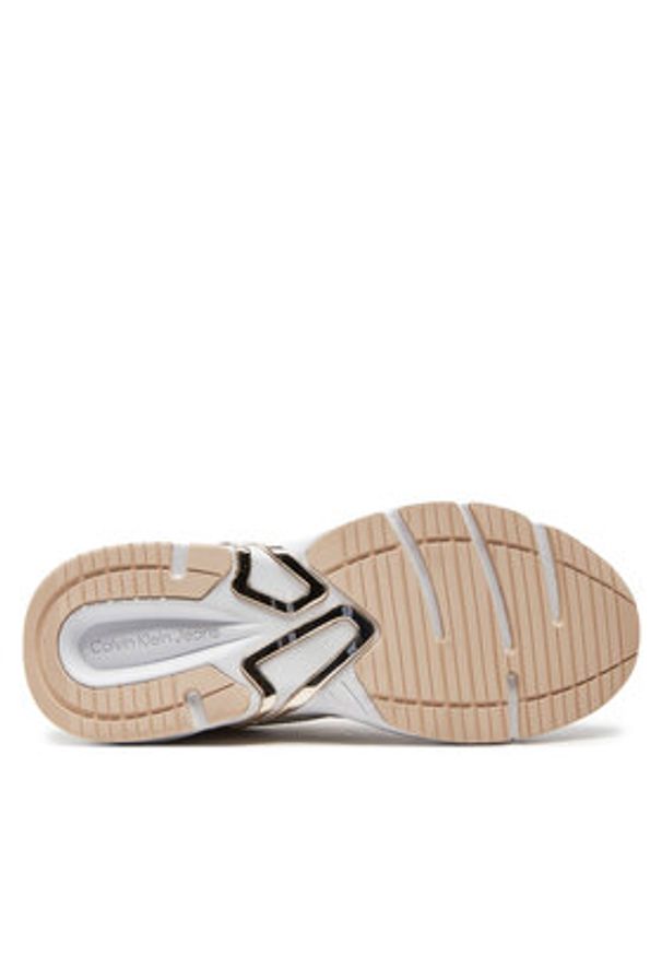 Calvin Klein Jeans Sneakersy Retro Tennis Low Lace Mh Ml Mr YW0YW01381 Biały. Kolor: biały. Materiał: skóra