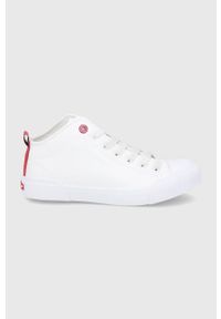 Cross Jeans Trampki kolor biały. Nosek buta: okrągły. Zapięcie: sznurówki. Kolor: biały. Materiał: guma