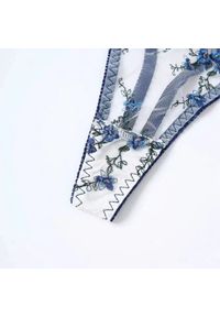 Intica - Komplet bielizny koronkowej na romantyczne wieczory Rosaura. Kolor: niebieski. Materiał: koronka. Wzór: koronka #5