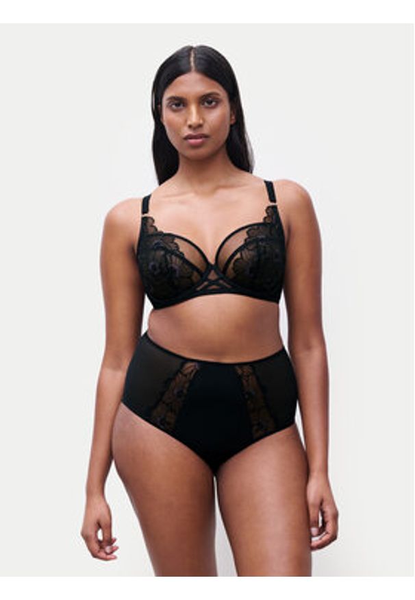 Chantelle Figi klasyczne z wysokim stanem Lush C22OC5 Czarny. Stan: podwyższony. Kolor: czarny. Materiał: syntetyk