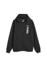 Puma - Bluza męska PUMA Fit Double Knit FZ Hoodie. Kolor: czarny