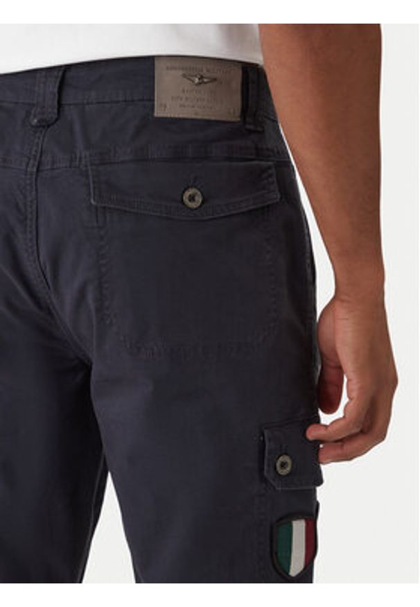 Aeronautica Militare Spodnie materiałowe 252PA1688UCT03399 Granatowy Regular Fit. Kolor: niebieski. Materiał: bawełna