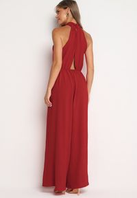 Born2be - Bordowy Kombinezon o Taliowanym Kroju Bez Rękawów Rivassina. Kolor: czerwony. Długość rękawa: bez rękawów. Długość: długie #3