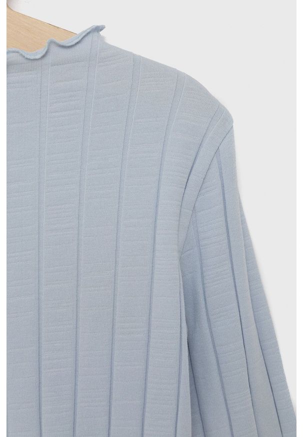 Name it longsleeve dziecięcy z półgolfem. Kolor: niebieski. Materiał: materiał, bawełna. Długość rękawa: długi rękaw. Długość: długie