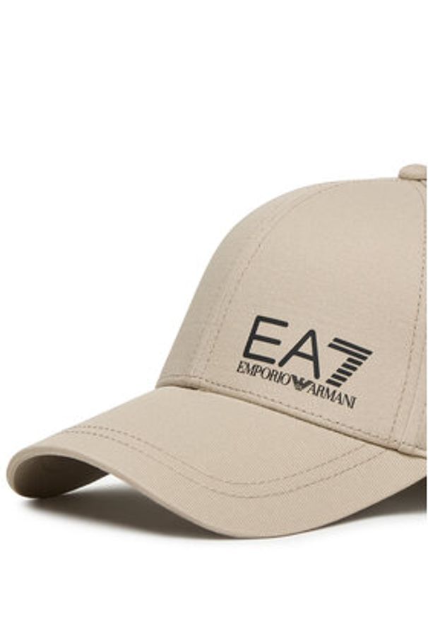 EA7 Emporio Armani Czapka z daszkiem 7X000005 AF11989 M6083 Beżowy. Kolor: beżowy. Materiał: bawełna, materiał