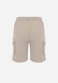 Born2be - Beżowe Szorty z Bawełną w Stylu Safari z Kieszeniami Cargo Sabririla. Okazja: na co dzień. Kolor: beżowy. Materiał: bawełna. Długość: długie. Sezon: lato. Styl: casual #7