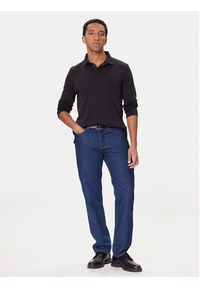 Calvin Klein Polo LV040EM909 Czarny Regular Fit. Typ kołnierza: polo. Kolor: czarny. Materiał: bawełna #4