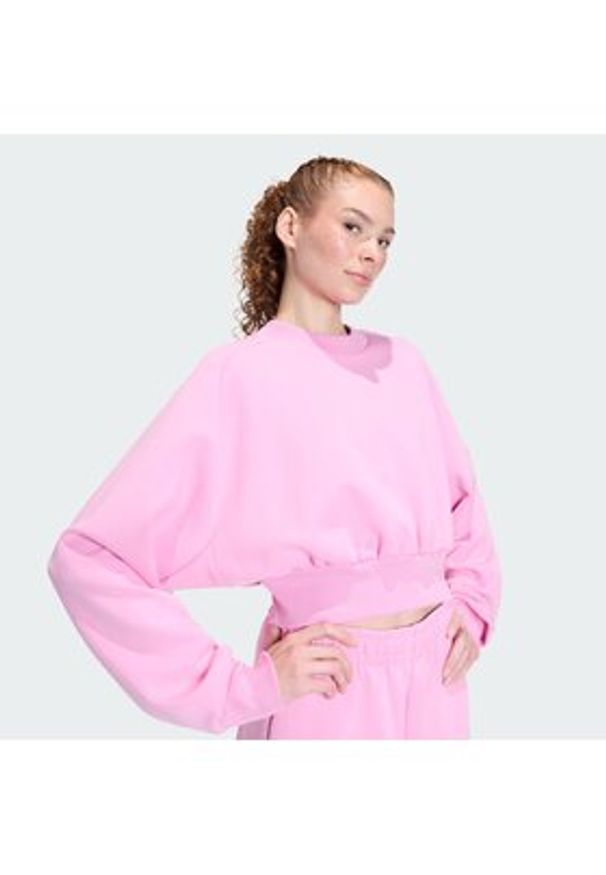 Adidas - adidas Bluza Soft Lux KA7016 Różowy Loose Fit. Kolor: różowy. Materiał: syntetyk
