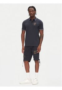 Aeronautica Militare Polo 251PO1850P191 Granatowy Slim Fit. Typ kołnierza: polo. Kolor: niebieski. Materiał: bawełna #5