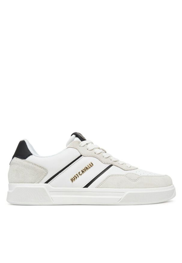 Just Cavalli Sneakersy 78QA3SB4 ZPA93 Biały. Kolor: biały. Materiał: skóra