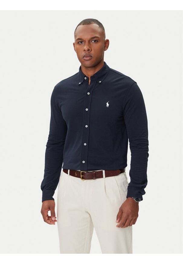 Polo Ralph Lauren Koszula 710654408016 Granatowy Regular Fit. Typ kołnierza: polo. Kolor: niebieski. Materiał: bawełna