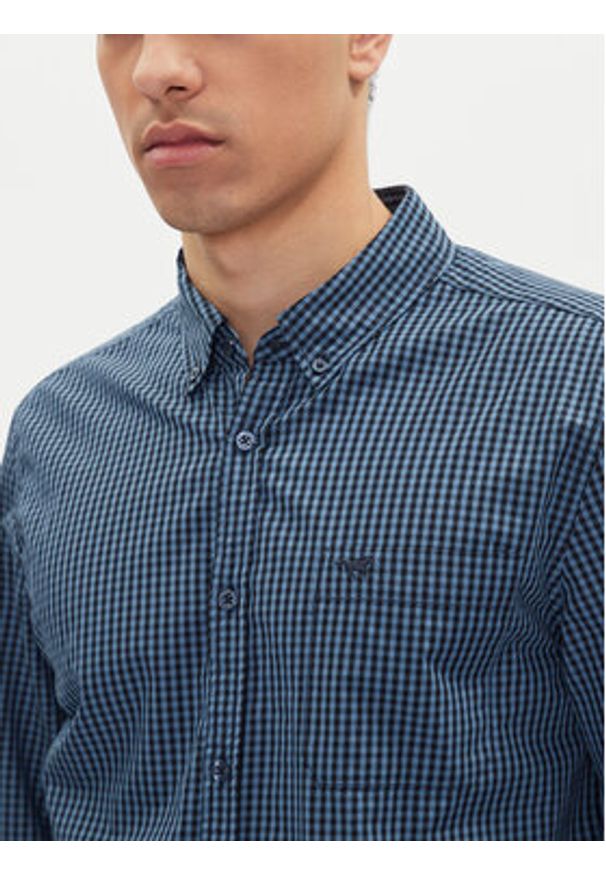 Mustang Koszula Chester 1016241 Niebieski Regular Fit. Kolor: niebieski. Materiał: bawełna