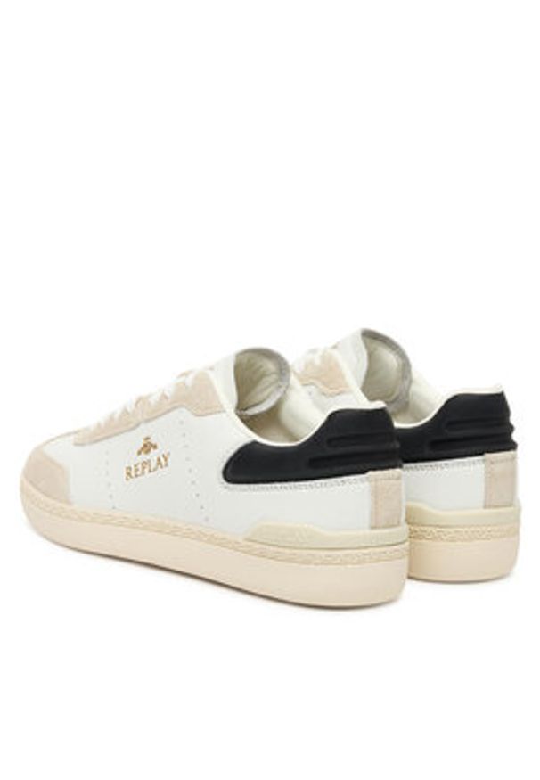 Replay - REPLAY Sneakersy GMSD7.000.C0006L Beżowy. Kolor: beżowy. Materiał: skóra