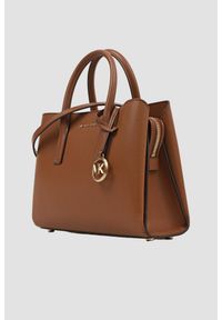 Michael Kors - MICHAEL KORS Brązowa torebka SM Satchel. Kolor: brązowy. Materiał: skórzane. Styl: elegancki, klasyczny #2