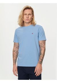 Napapijri T-Shirt Salis NP0A4H8D Błękitny Regular Fit. Kolor: niebieski. Materiał: bawełna