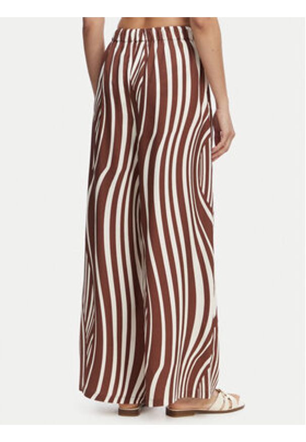 Seafolly Spodnie materiałowe Coastline 55541-PA Brązowy Wide Leg. Kolor: brązowy. Materiał: lyocell
