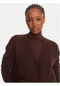 Weekend Max Mara Kardigan Filmato 2525346062 Brązowy Regular Fit. Kolor: brązowy. Materiał: wełna #5