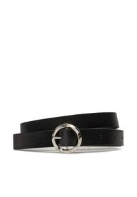 Calvin Klein Jeans Pasek Damski Faceted Round Buckle Belt 2.0 K60K612211 Czarny. Kolor: czarny. Materiał: skóra #1