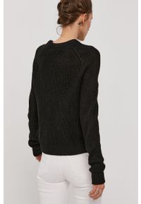 Vero Moda Sweter damski kolor czarny. Okazja: na co dzień. Kolor: czarny. Materiał: materiał, włókno. Długość rękawa: raglanowy rękaw. Styl: casual #3