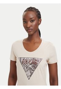 Guess T-Shirt 182454 Beżowy Classic Fit. Kolor: beżowy. Materiał: bawełna #2