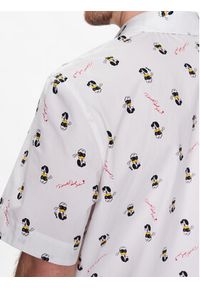 Karl Lagerfeld - KARL LAGERFELD Koszula DISNEY 605994 532670 Biały Regular Fit. Typ kołnierza: dekolt w karo. Kolor: biały. Materiał: bawełna. Wzór: motyw z bajki #3