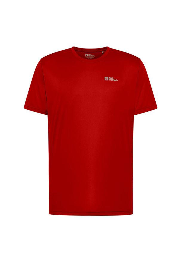 Koszulka trekkingowa męska Jack Wolfskin Tech T. Kolor: czerwony. Sport: turystyka piesza