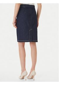 Luisa Spagnoli Spódnica jeansowa Tennista 542818 Granatowy Slim Fit. Kolor: niebieski. Materiał: bawełna #4