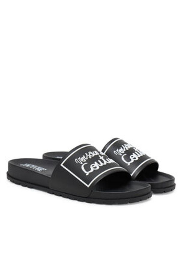 Versace Jeans Couture Klapki 78VA3SQ2 Czarny. Kolor: czarny