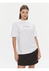 Calvin Klein T-Shirt Hero Logo Oversized T Shirt K20K206778 Biały Regular Fit. Kolor: biały. Materiał: bawełna #1