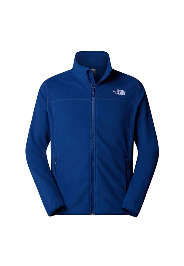 Bluza męska The North Face 100 Glacier Full-Zip Fleece 0A855XD1R1 - granatowa. Okazja: na co dzień. Kolor: niebieski. Materiał: poliester. Styl: klasyczny, casual